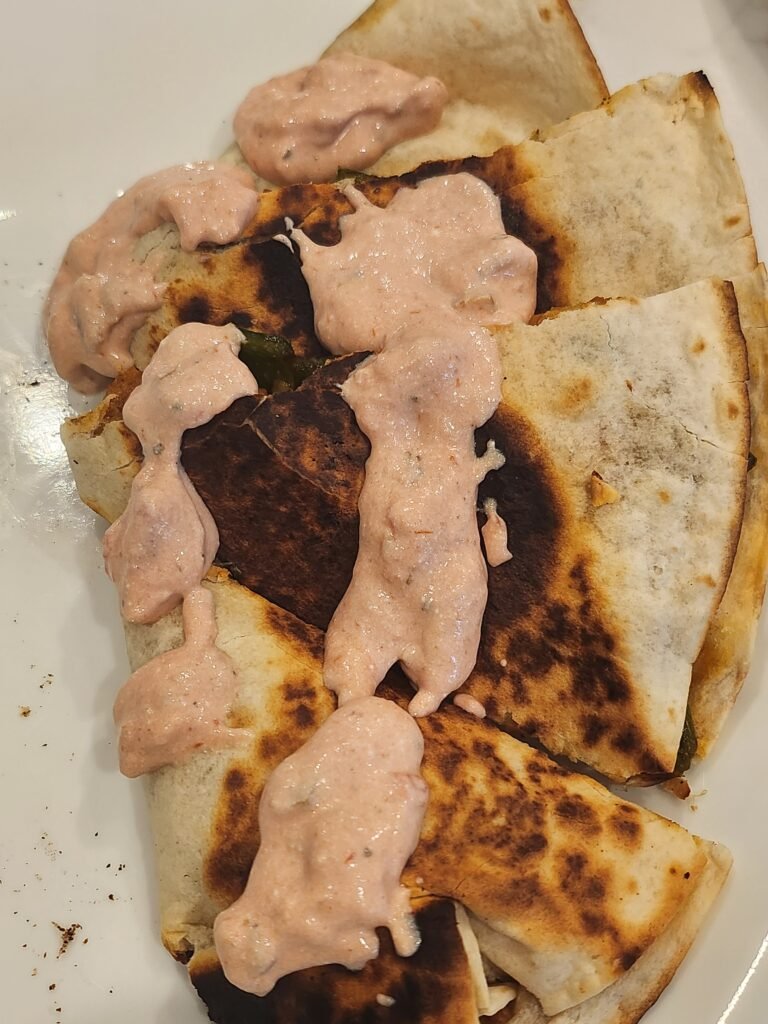 quesadilla with crema