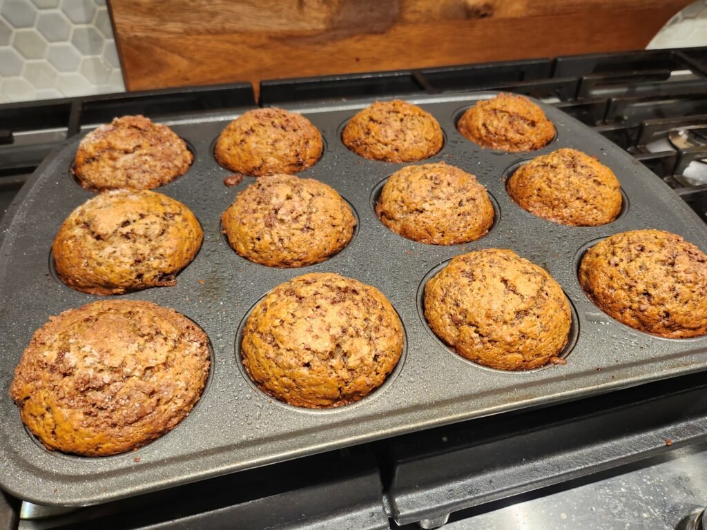 banana chocolate flake muffins